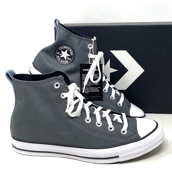 Converse Other - Converse Chuck Taylor High Gray Canvas Shoes Casual Men's Size Sneakers A02781F